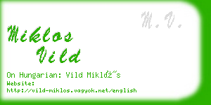 miklos vild business card